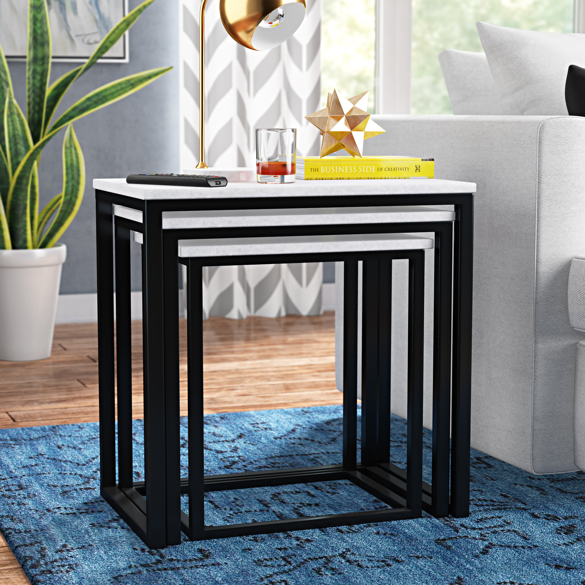 Brayden Studio Isberga 3 Piece Nesting Tables Reviews Wayfair